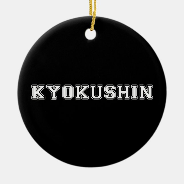 Kyokushin Karate Julgransprydnad Keramik (Framsidan)