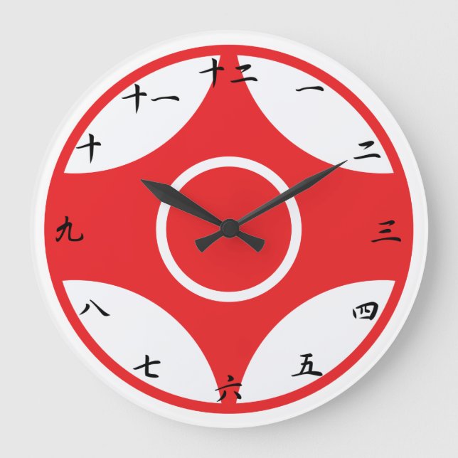 Kyokushin Karate Kanku Clock Stor Klocka (Framsida)