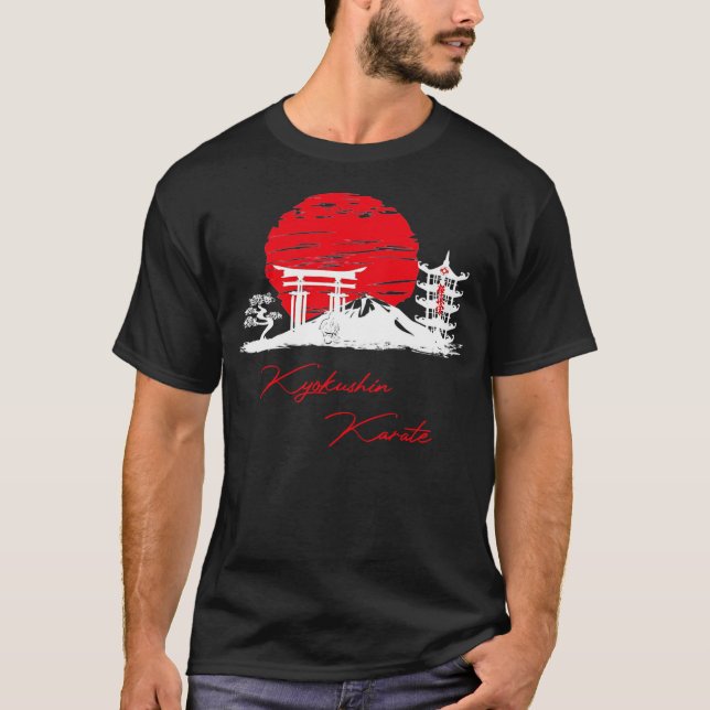 Kyokushin Karate Ligcape by Zanshin-Art T-Shirt (Framsida)
