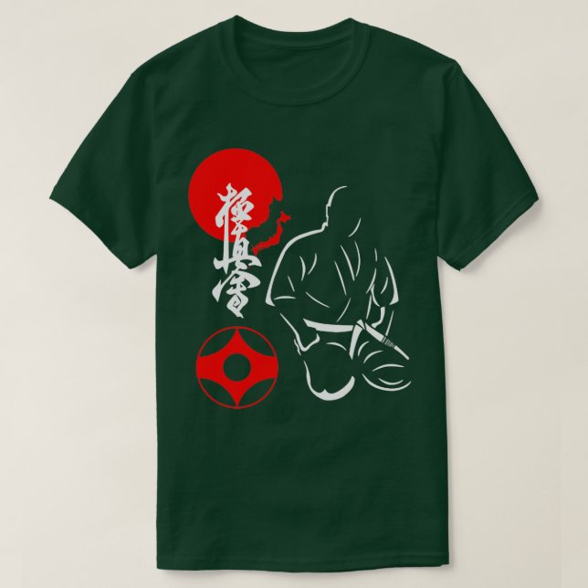 Kyokushin Karate Mas Oyama Spirit Martial Arts Des T Shirt (Design framsida)