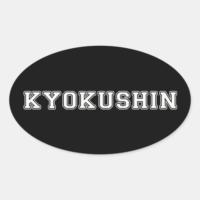 Kyokushin Karate Ovalt Klistermärke (Framsida)