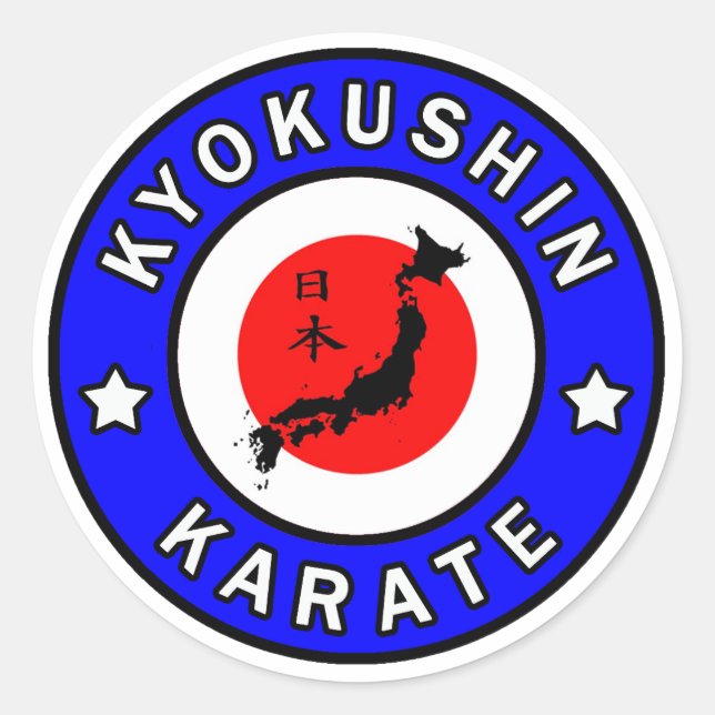 Kyokushin Karate Runt Klistermärke (Framsida)
