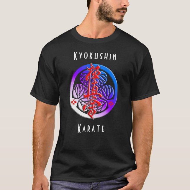 Kyokushin Karate Samurai Sigil Martial Arts Budo T Shirt (Framsida)