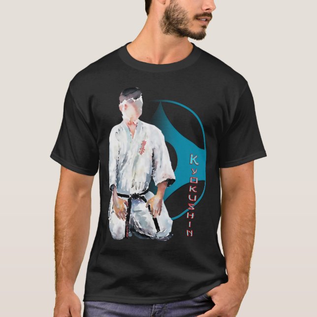 Kyokushin Karate Seiza Mukuso Martial Arts T-Shirt (Framsida)
