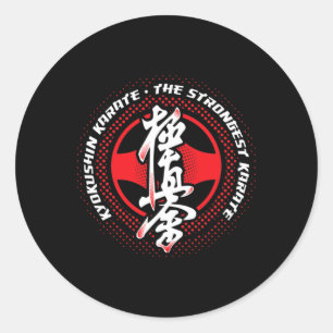 Kyokushin Karate Starkast Runt Klistermärke