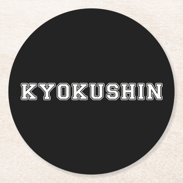 Kyokushin Karate Underlägg Papper Rund (Framsidan)