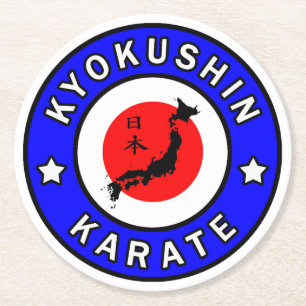 Kyokushin Karate Underlägg Papper Rund