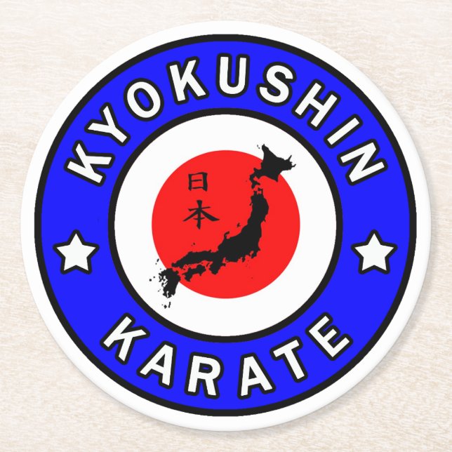 Kyokushin Karate Underlägg Papper Rund (Framsidan)
