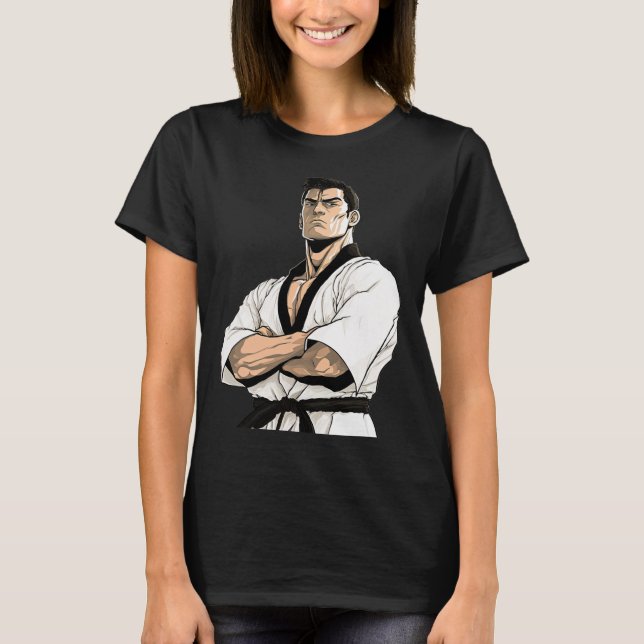 Kyokushin Karateutövare - Kampkonst  T Shirt (Framsida)