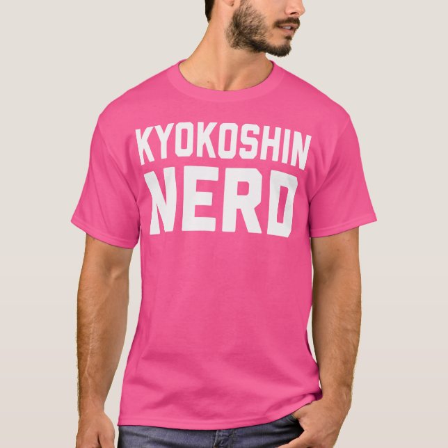 Kyokushin Nerd. Funny japansk martial Art Karate T Shirt (Framsida)
