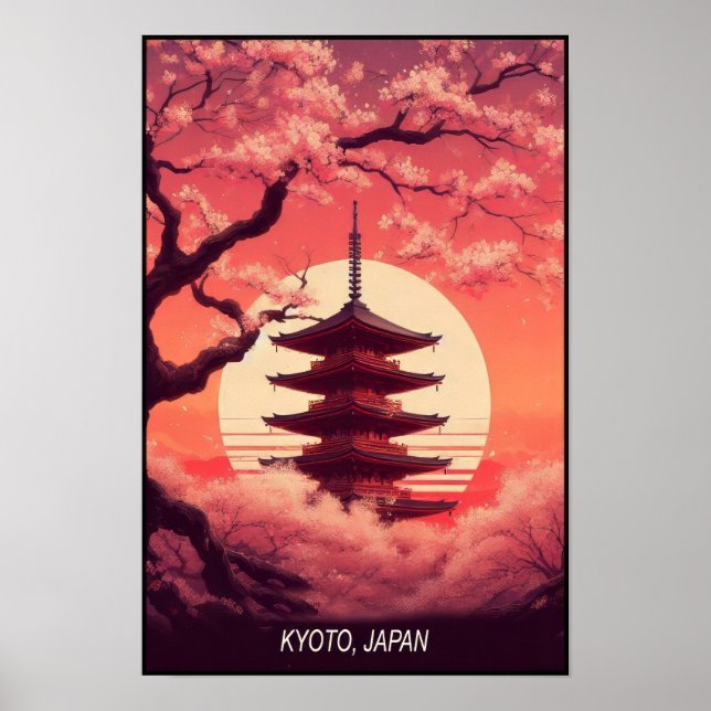 Kyoto i Bloom: Cherry Blommar Dreams of Japan Poster (Framsidan)