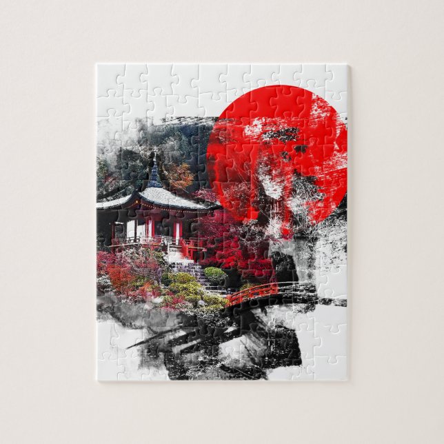 Kyoto Japan abstrakt Pussel (Vertikal)