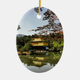 Kyoto Japan Goldentemple Temple Kinkaku-Ji Julgransprydnad Keramik