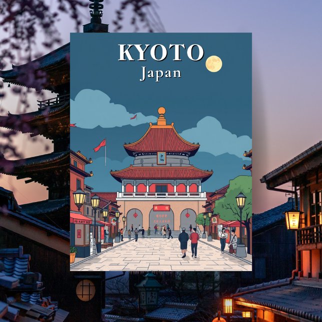 Kyoto Japan Japansk tempel Resa vykort (Kyoto Japan Japanese Temple Travel Postcard)