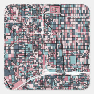 Kyoto Japan karta Fyrkantigt Klistermärke