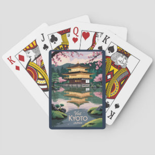 Kyoto Japan Kinkaku-ji Illustration Resa Konst Vin Casinokort