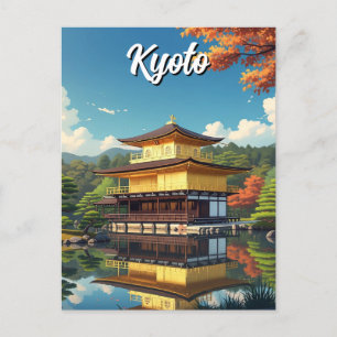 Kyoto Japan Kinkakuji Golden Pavilion Vykort