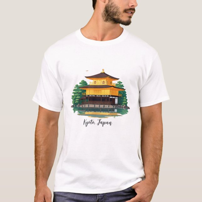 Kyoto Japan Kinkakuji T Shirt (Framsida)