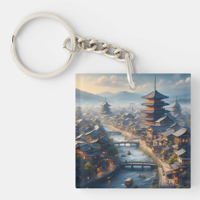 Kyoto Japan Landskap Resa Vintage (Framsidan)