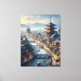 Kyoto Japan Ligcape Travel Vintage Canvastryck