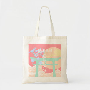 Kyoto Japan Pastel Travel Art Tygkasse
