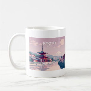 Kyoto Japan Pastel Travel Design Kaffemugg