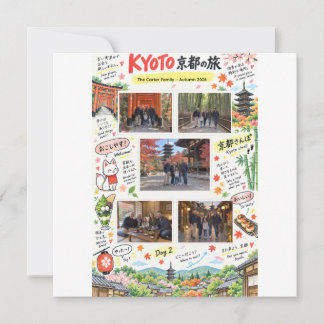 Kyoto Japan Resa 5 Foto Collage Resa Zine Julkort