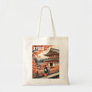 Kyoto Japan Resa Höst Tempeldesign Personlig Tygkasse