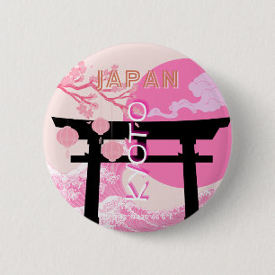Kyoto Japan Rosa Travel Art Knapp