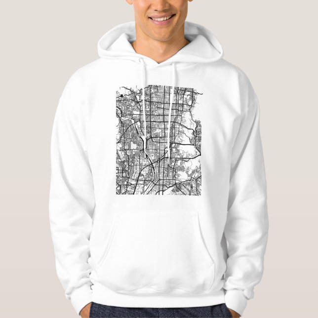Kyoto Japan Stadskarta Hoodie (Framsida)