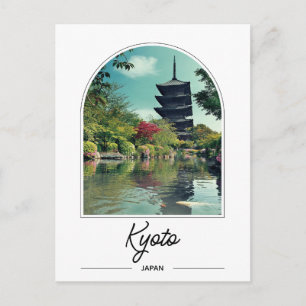 Kyoto Japan Toji-templet vykort