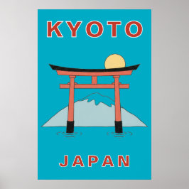 Kyoto Japan Torii-grind Konst Minimalistisk Resa Poster