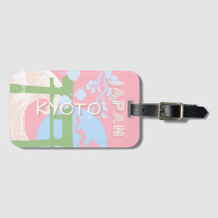 Kyoto Japan Travel Art, Pastel Travel Art Bagagebricka