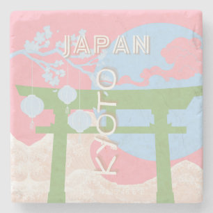 Kyoto Japan Travel Art, Pastel Travel Art Stenunderlägg