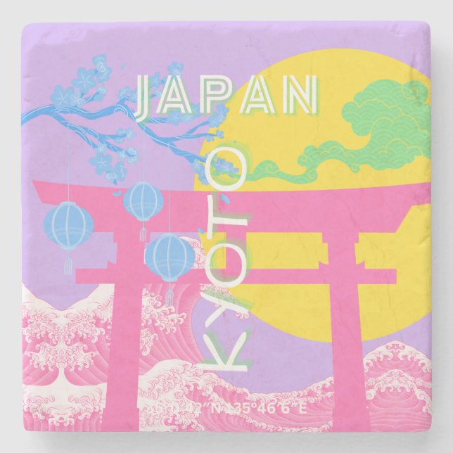 Kyoto Japan Travel Art Stenunderlägg (Framsidan)