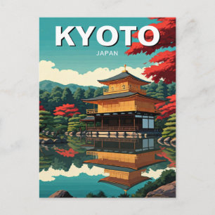 Kyoto Japan Travel Kinkakuji Golden Pavilion Vykort