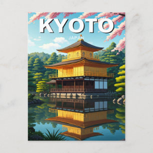 Kyoto Japan Travel Kinkakuji Golden Pavilion Vykort