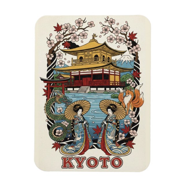 Kyoto Japan Travel Magnet (Vertikal)