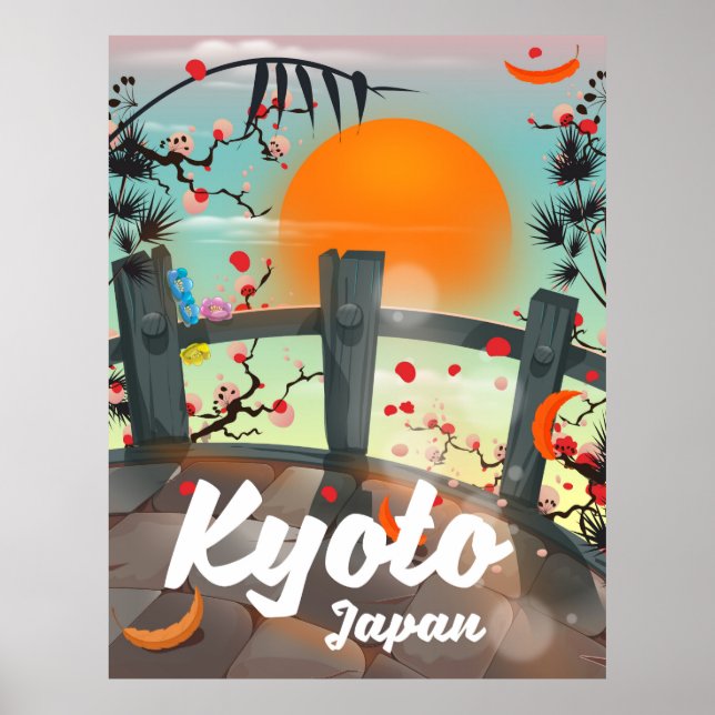 Kyoto Japan travel poster (Framsidan)