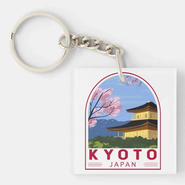 Kyoto Japan Travel Retro Travel Emblem (Framsidan)