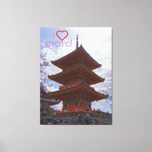 ❤ Kyoto, Japans Kiyomizu-Dera på en Canvastryck