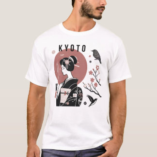 Kyoto-japansk Woman-design T Shirt