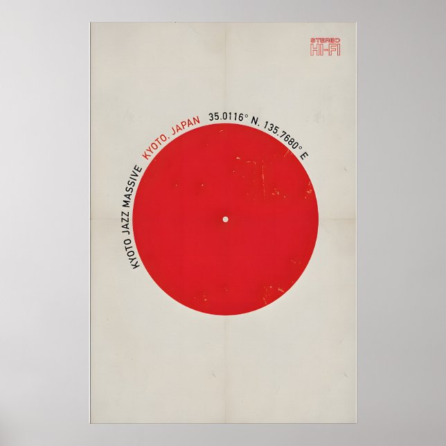 Kyoto Jazz Massive Originaltryck Posterkonstruktio Poster (Framsidan)