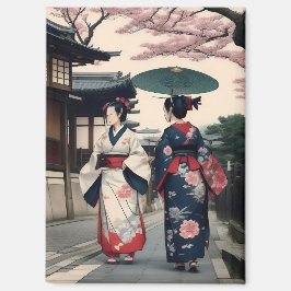 Kyoto Kimono Spring Walk Magnet