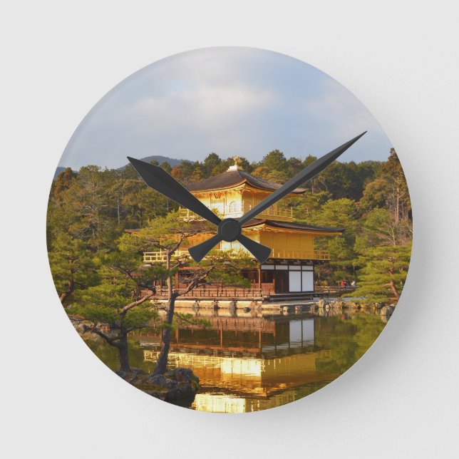Kyoto Kinkaku Ji Japan Rund Klocka (Framsida)