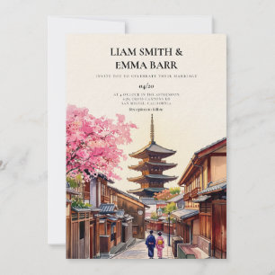 Kyoto Körsbärsblom Weddinginbjudan Inbjudningar