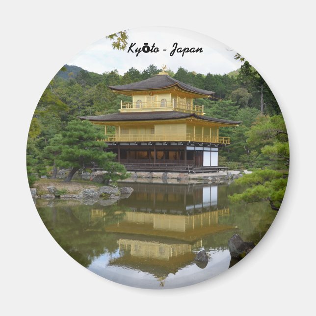 Kyōto Kyoto - Japan Goldener Pavillon Kinkaku-ji Magnet (Framsidan)