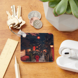 Kyoto Night Lantern Walk Keychain Nyckelring