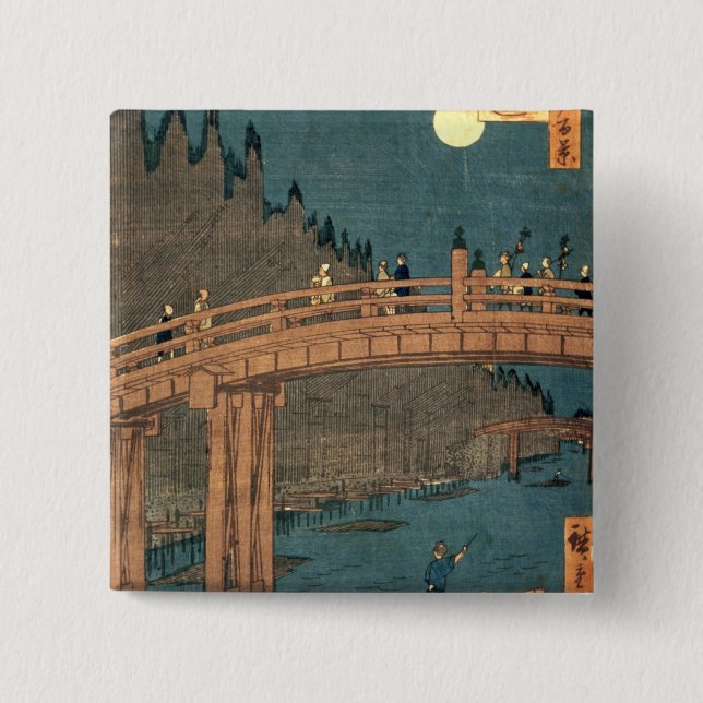 Kyoto överbryggar vid månsken knapp (Framsida)