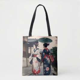 Kyoto Spring Walk Kimono Tote Bag Tygkasse